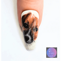 Custom Pet Portrait Nails | Luxury Press On Artificial Nails | 10pc Reusable Nail Set UK - Nikki Nailed it
