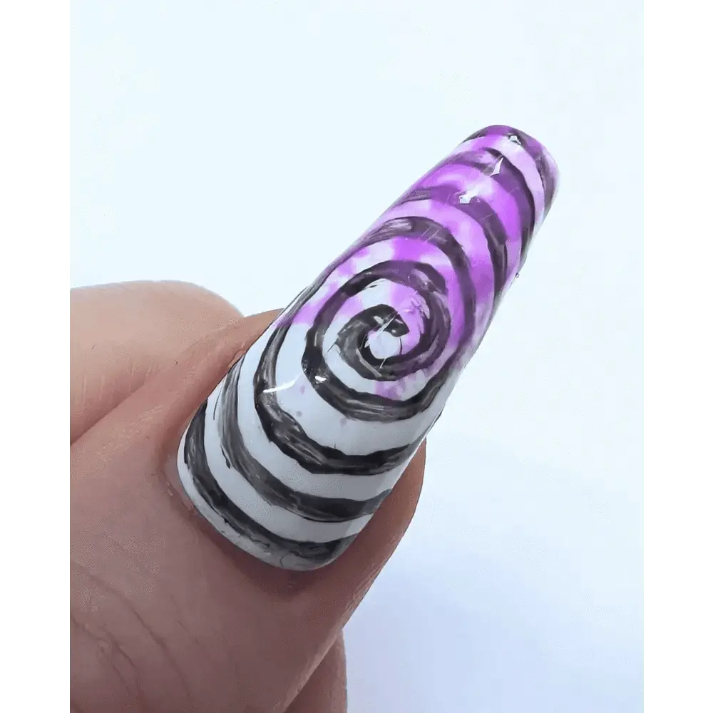 Beetlejuice Nails UK | Luxury 10pc Artificial Press On Nail Set | Reusable Green & Purple Nails - Nikki Nailed it