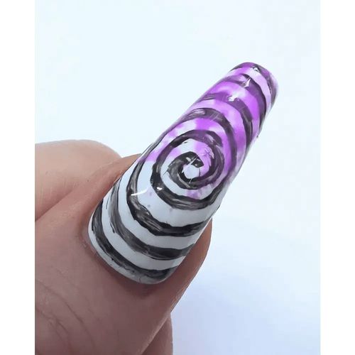 Beetlejuice Nails UK | Luxury 10pc Artificial Press On Nail Set | Reusable Green & Purple Nails - Nikki Nailed it