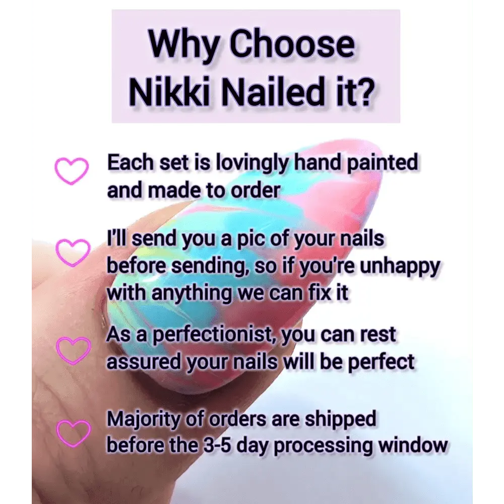 Broccoli Dude Nails - Limited Edition Press On Nails Set | Luxury Reusable Artificial Nails UK | 10pc Clearance Offer - Nikki Nailed it