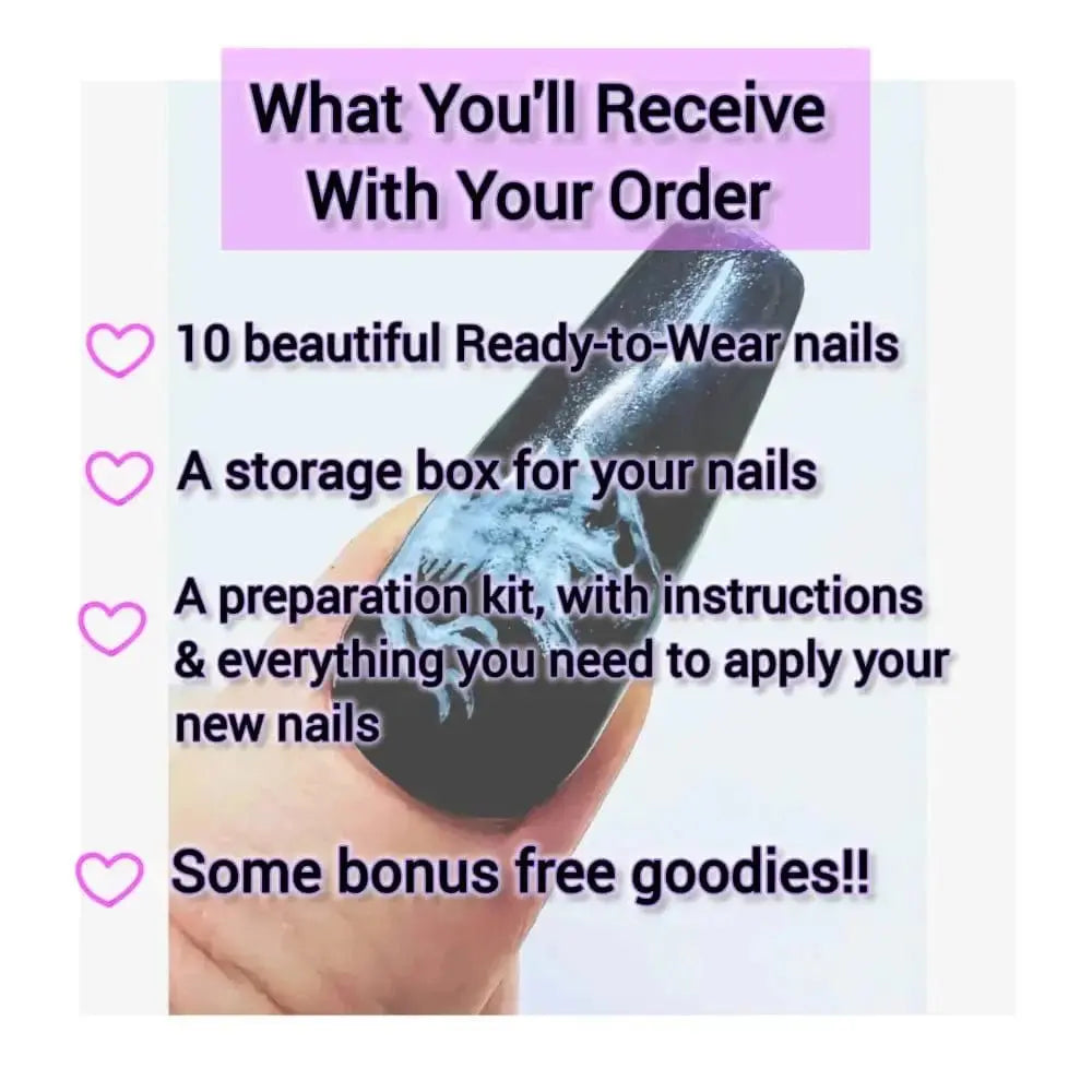 Custom Charity Nails Ombre Logo Press On Luxury Nails | Reusable Artificial Nails for Fundraising - Nikki Nailed it