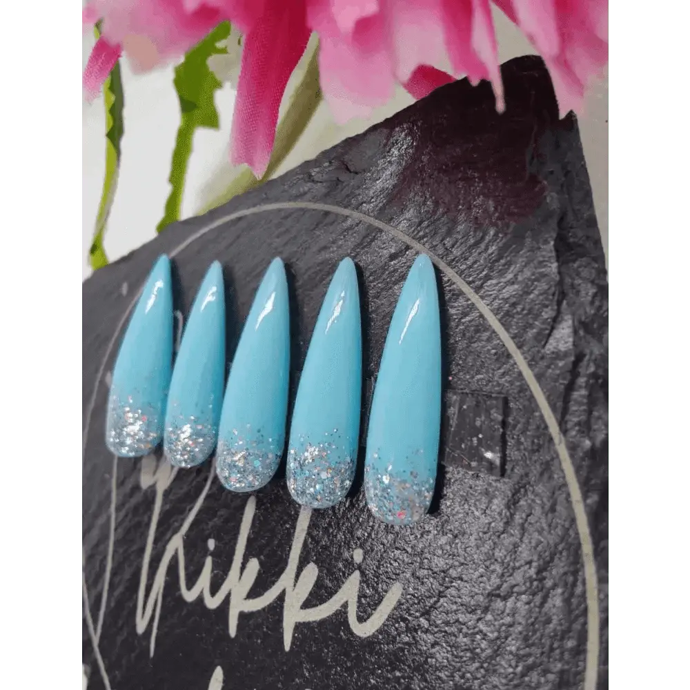 Custom Glitter Ombre Nails | Luxury 10pc Reusable Press On Nail Set | Personalize Your Style - Nikki Nailed it