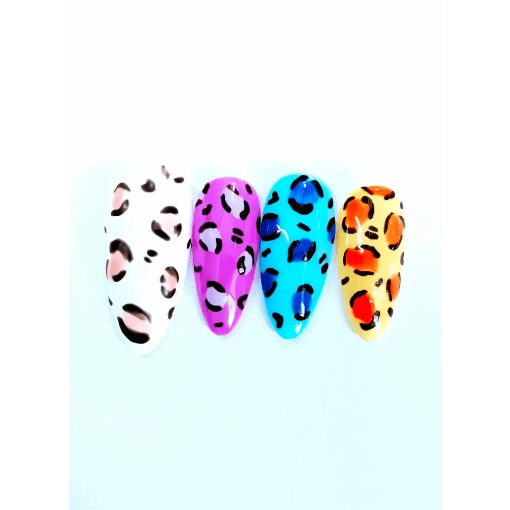 Custom Leopard Print Nails | Luxury Reusable Press On Nails | 10pc Animal Print Set UK - Nikki Nailed it