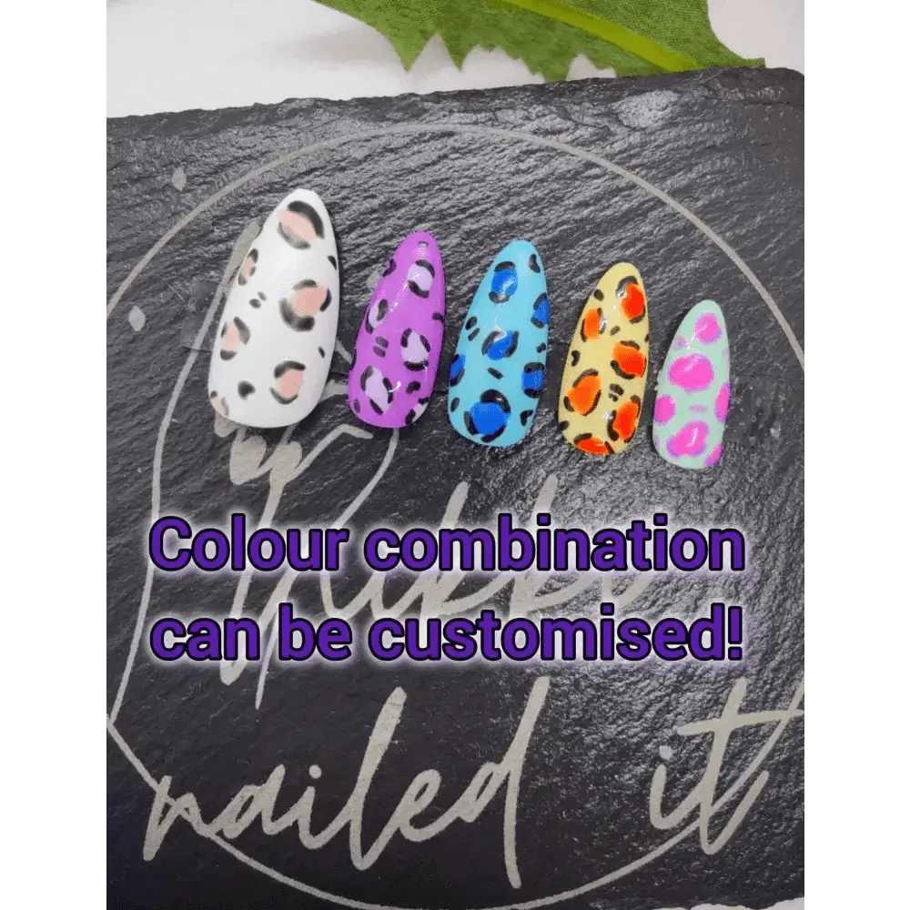 Custom Leopard Print Nails | Luxury Reusable Press On Nails | 10pc Animal Print Set UK - Nikki Nailed it