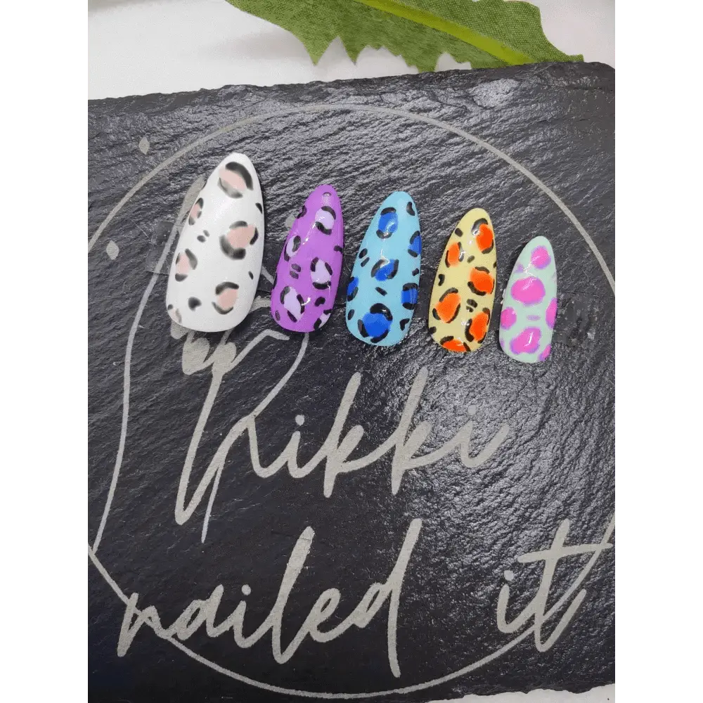 Custom Leopard Print Nails | Luxury Reusable Press On Nails | 10pc Animal Print Set UK - Nikki Nailed it