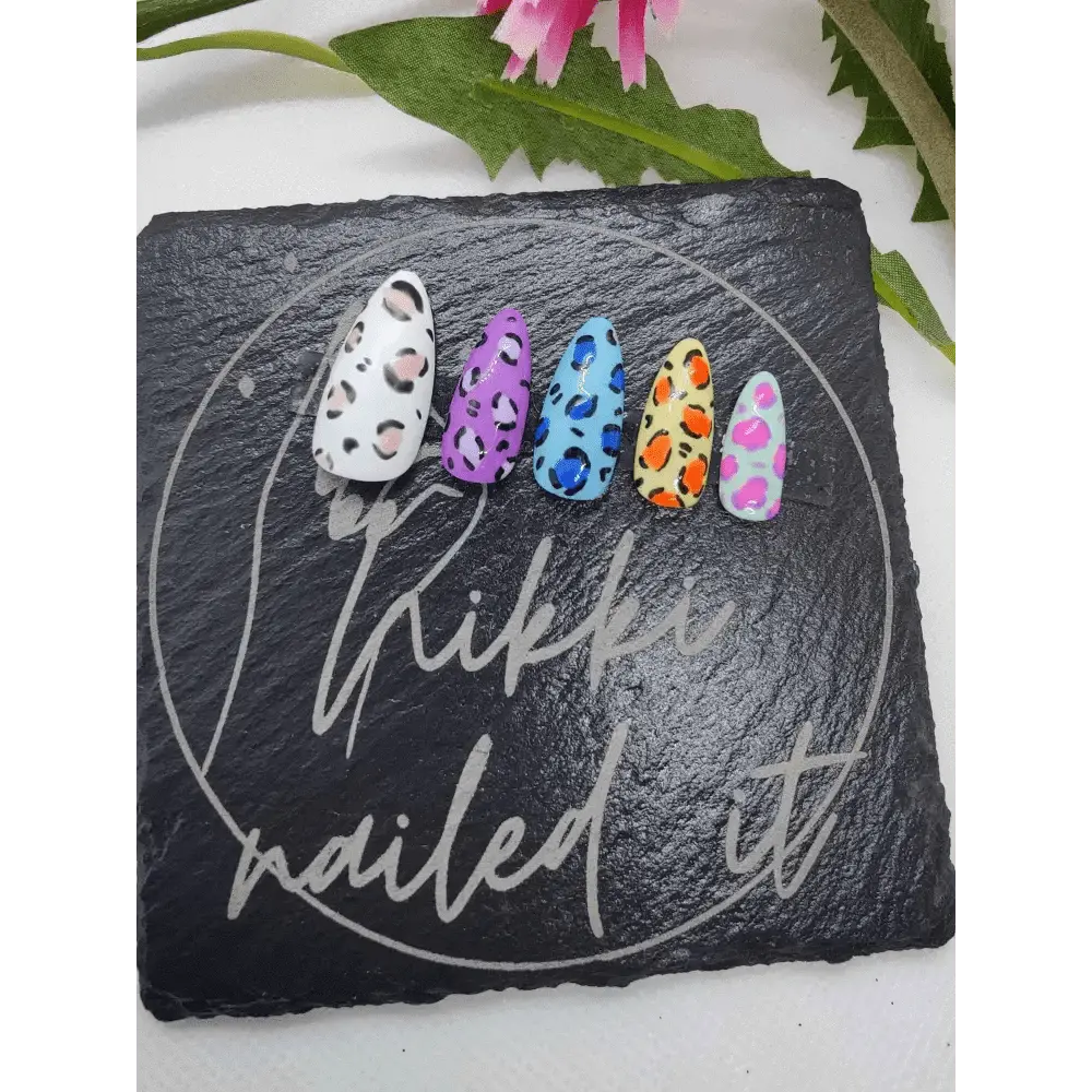 Custom Leopard Print Nails | Luxury Reusable Press On Nails | 10pc Animal Print Set UK - Nikki Nailed it