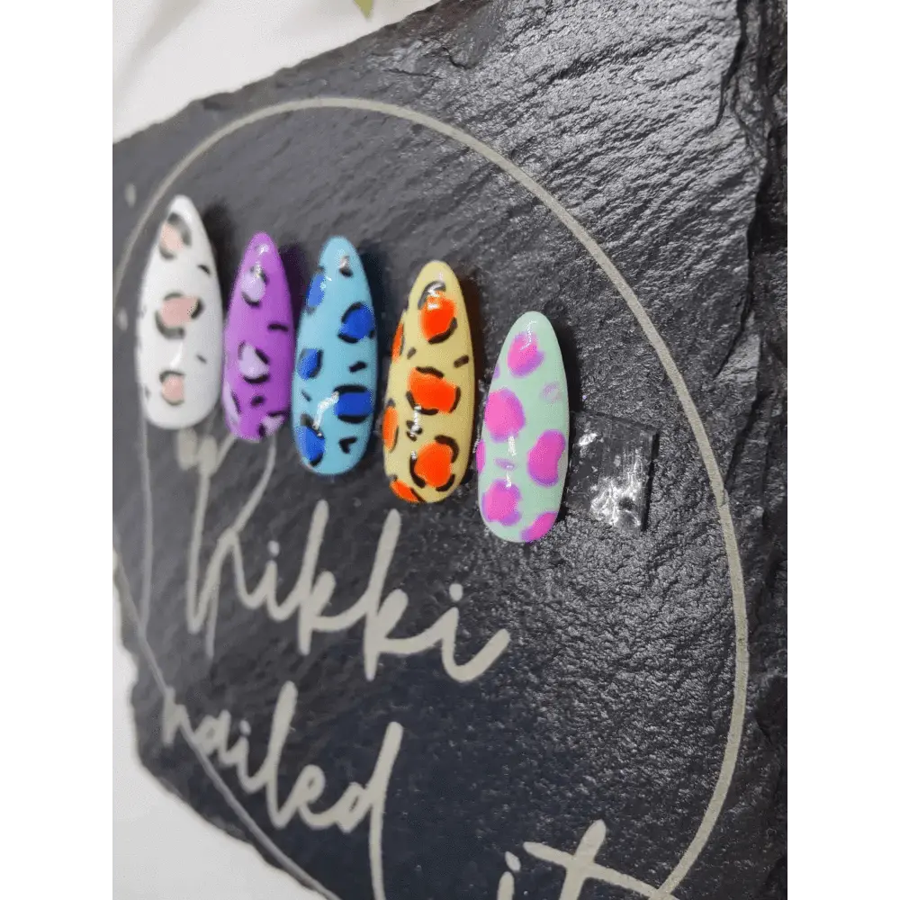 Custom Leopard Print Nails | Luxury Reusable Press On Nails | 10pc Animal Print Set UK - Nikki Nailed it