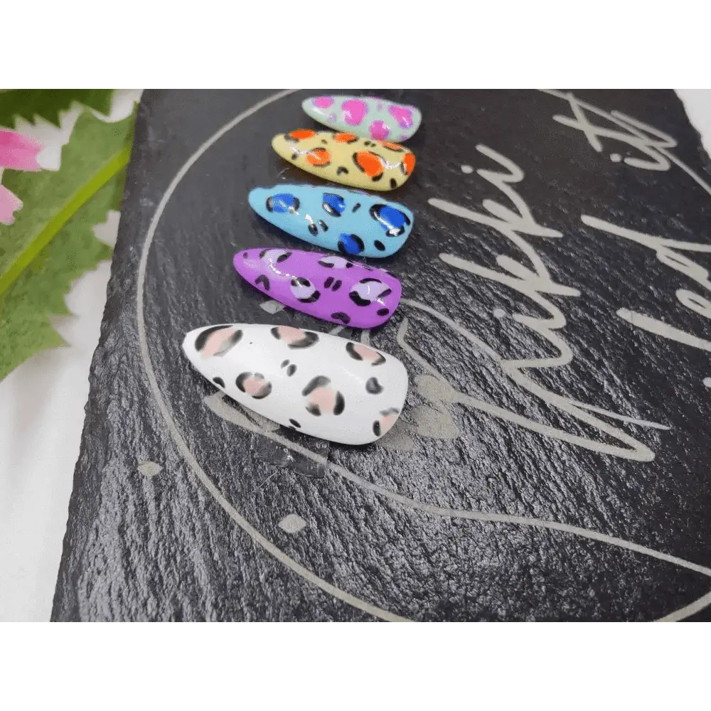 Custom Leopard Print Nails | Luxury Reusable Press On Nails | 10pc Animal Print Set UK - Nikki Nailed it