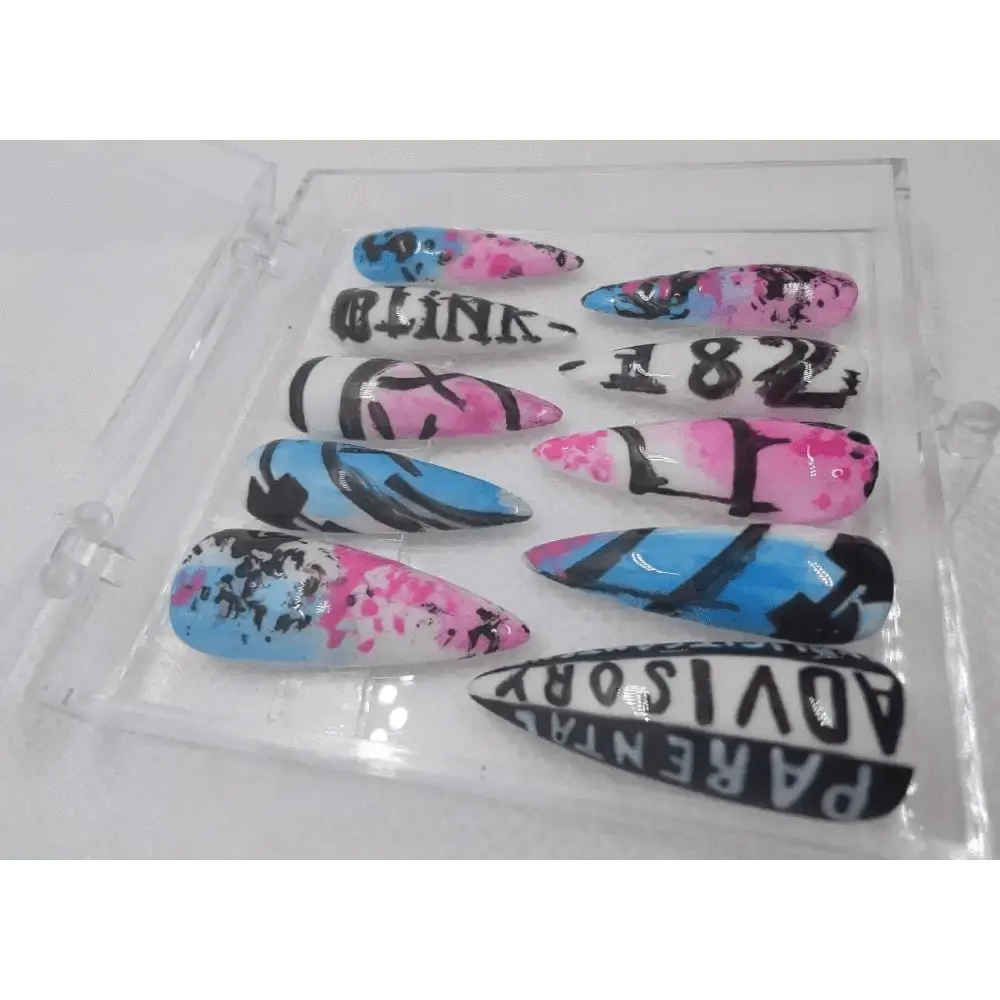 Custom Music Album Art Nails | Luxury Press On Nails | Reusable & Personalizable 10pc Set | Artificial Nails UK - Nikki Nailed it