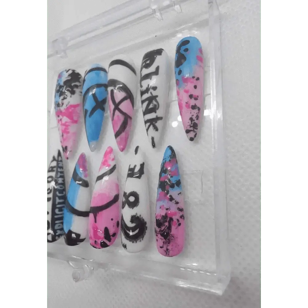 Custom Music Album Art Nails | Luxury Press On Nails | Reusable & Personalizable 10pc Set | Artificial Nails UK - Nikki Nailed it