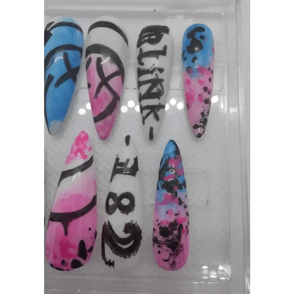 Custom Music Album Art Nails | Luxury Press On Nails | Reusable & Personalizable 10pc Set | Artificial Nails UK - Nikki Nailed it