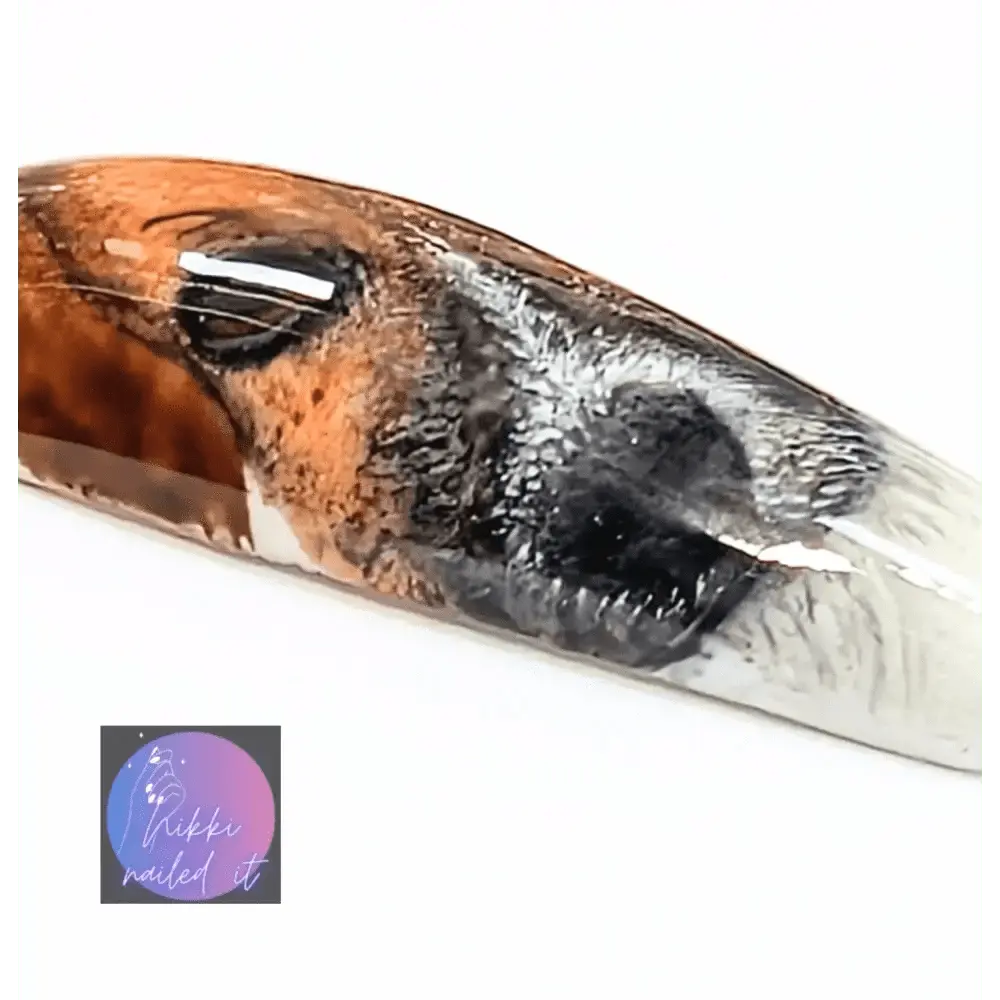 Custom Pet Portrait Nails | Luxury Press On Artificial Nails | 10pc Reusable Nail Set UK - Nikki Nailed it