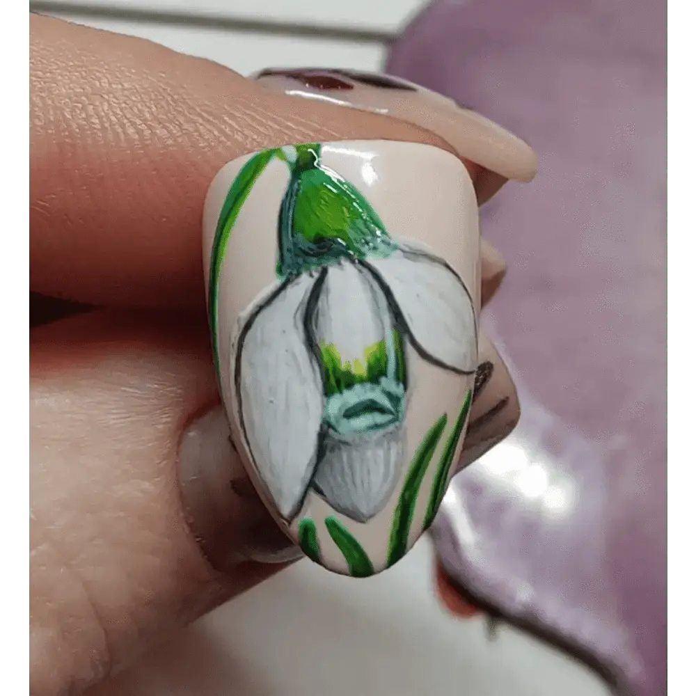 Custom Realistic Flower Nails | Luxury Reusable 10pc Nail Set | Personalizable Artificial Nails UK - Nikki Nailed it