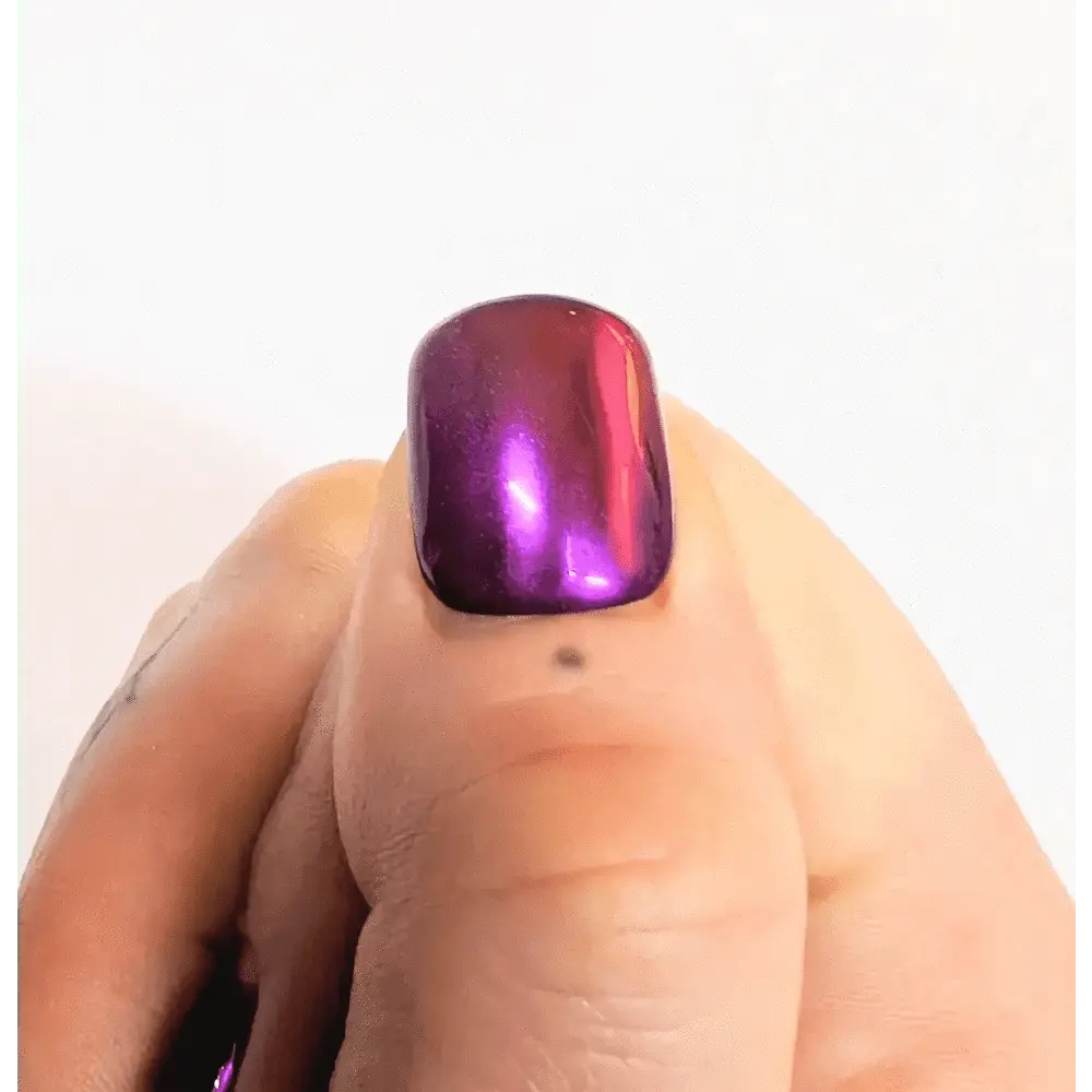 One Colour Chrome Nails | Chrome Custom Press On Nails UK | Reusable 10pc Nail Set - Nikki Nailed it
