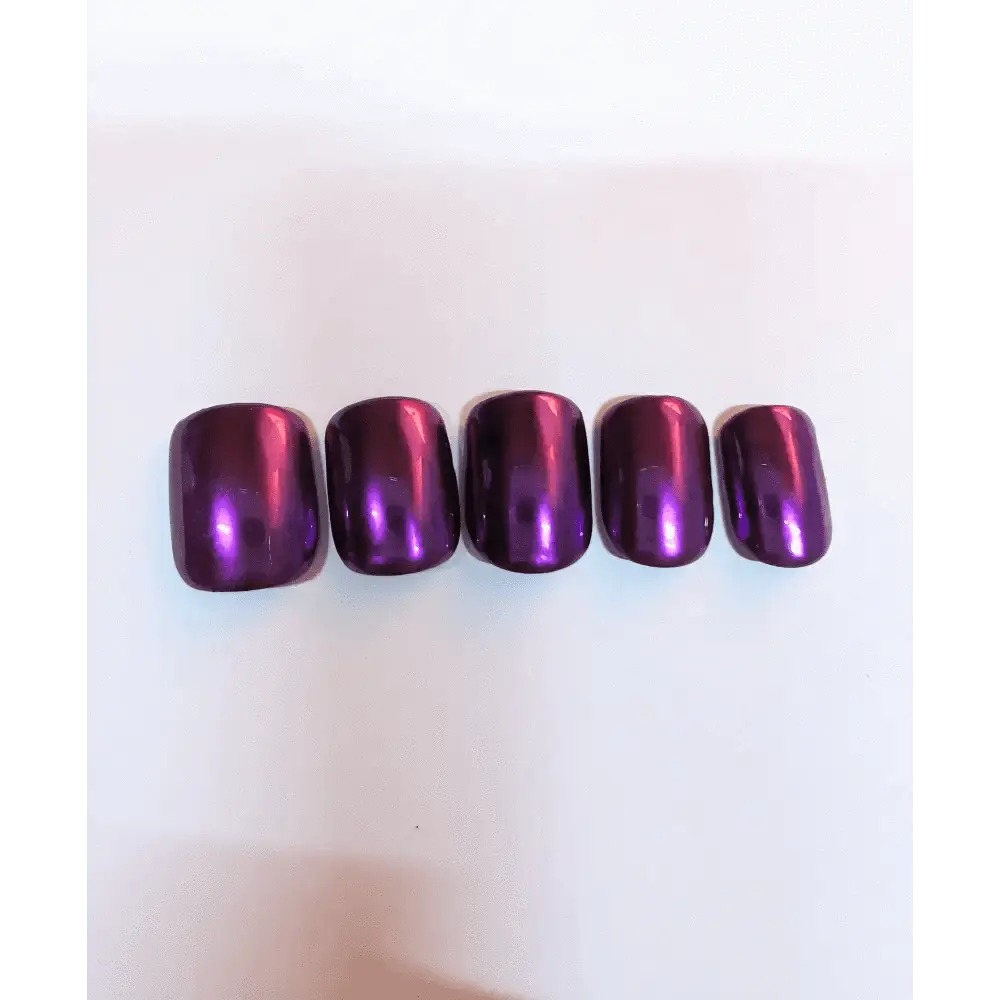 One Colour Chrome Nails | Chrome Custom Press On Nails UK | Reusable 10pc Nail Set - Nikki Nailed it