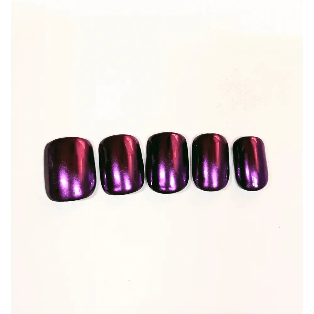 One Colour Chrome Nails | Chrome Custom Press On Nails UK | Reusable 10pc Nail Set - Nikki Nailed it