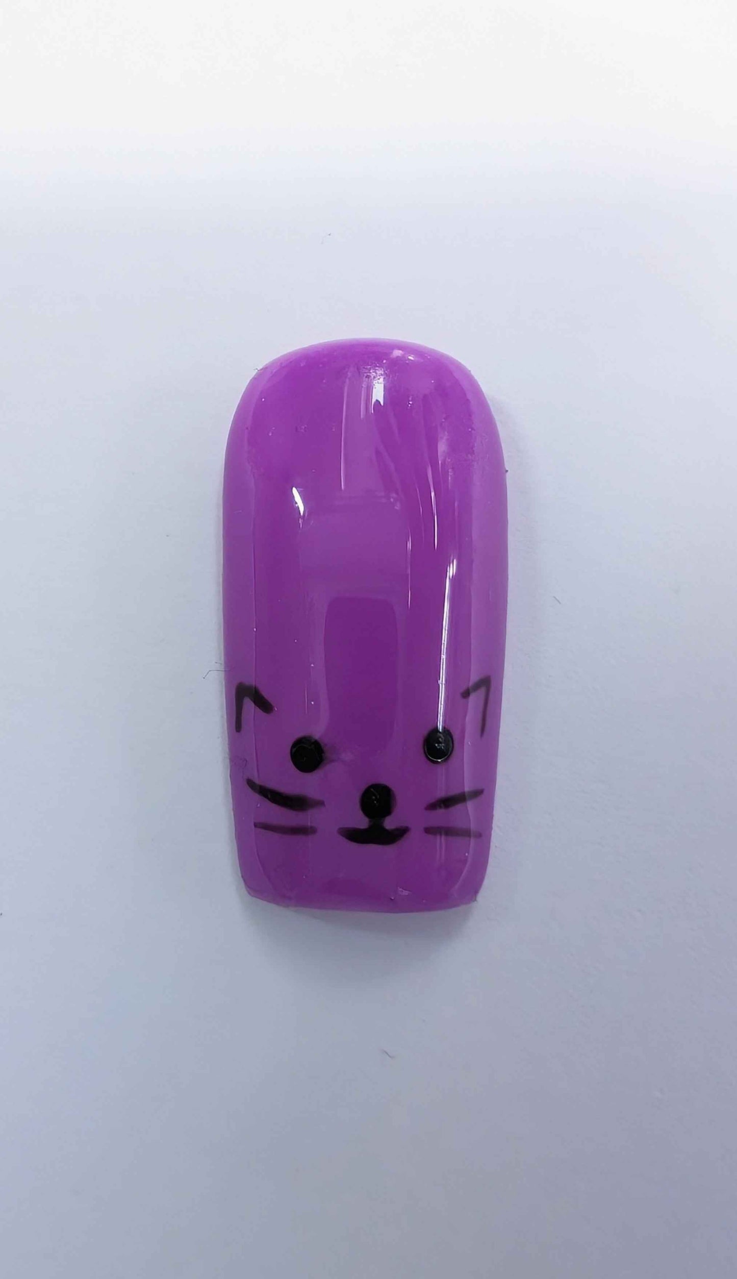 Custom Cat Face Press On Nails | Luxury Square False Nails | Reusable 10pc Nail Set UK - Nikki Nailed it