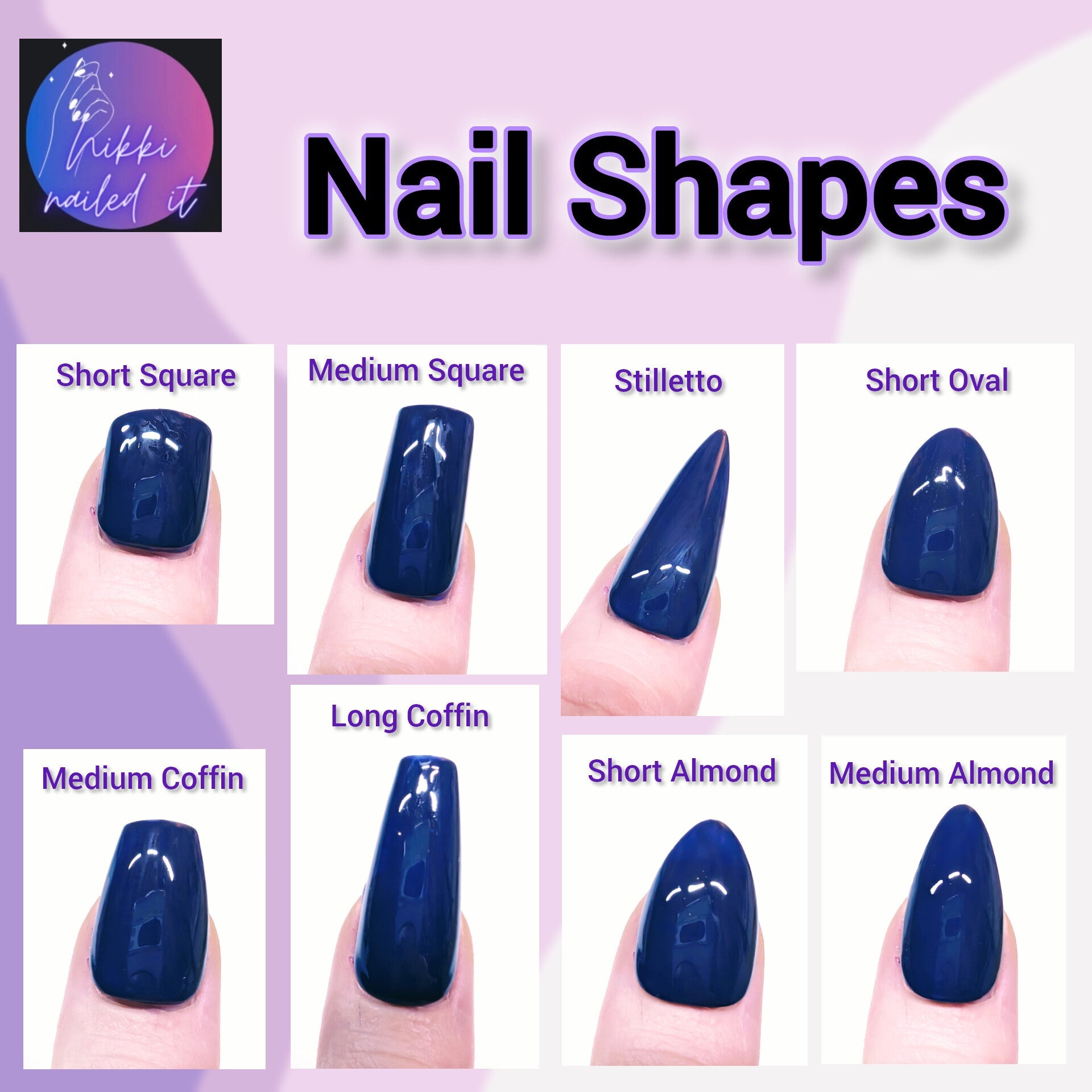 Custom Colour French Tips Nails | Luxury Press On Nails UK | Reusable 10pc Nail Set - Nikki Nailed it