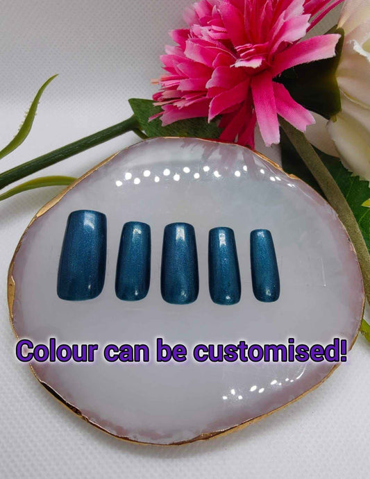 Custom Press On Nails UK | Simple Solid Colour Luxury Nails | Reusable 10pc Nail Set - Nikki Nailed it