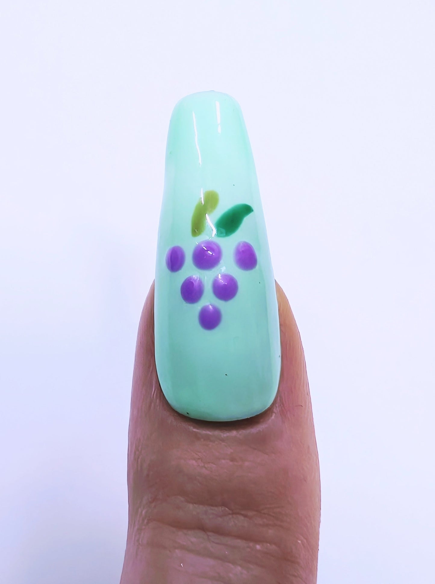 Fruit Pastel Press On Nails | Luxury Hand Painted Artificial Nails | 10pc Reusable Nail Set - Nikki Nailed it