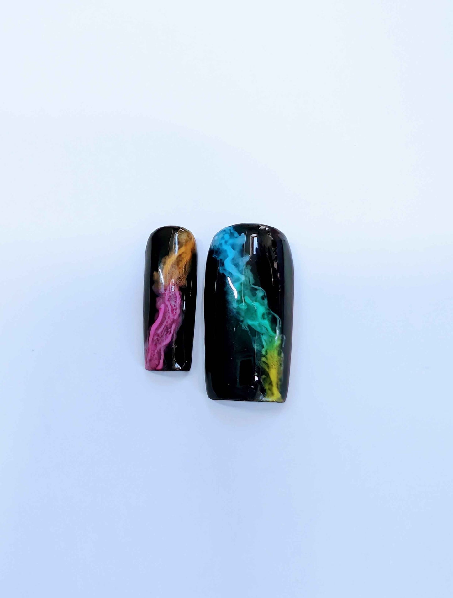 Halloween Press On Nails | Neon Smoke Luxury Reusable 10pc Set | Trick or Treat Design - Nikki Nailed it