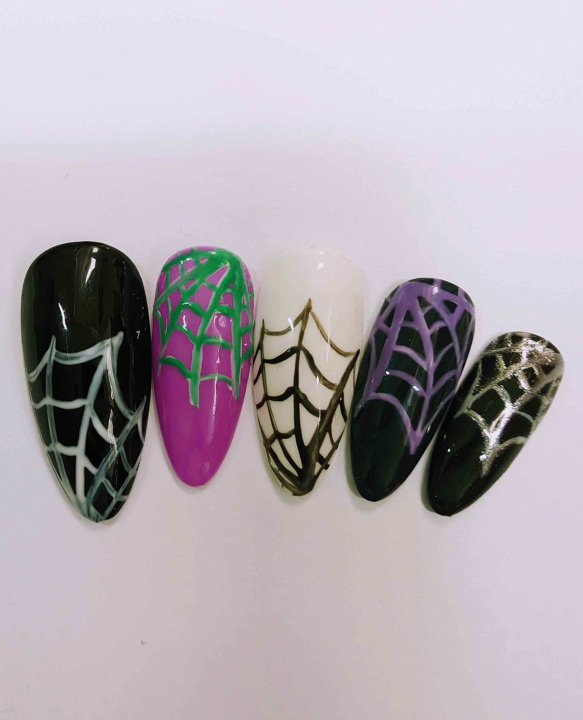 Hand Painted Halloween Nails | Personalised Press On Gel Nails | Custom Autumn Nail Art | Nikki Nailed It - Nikki Nailed it