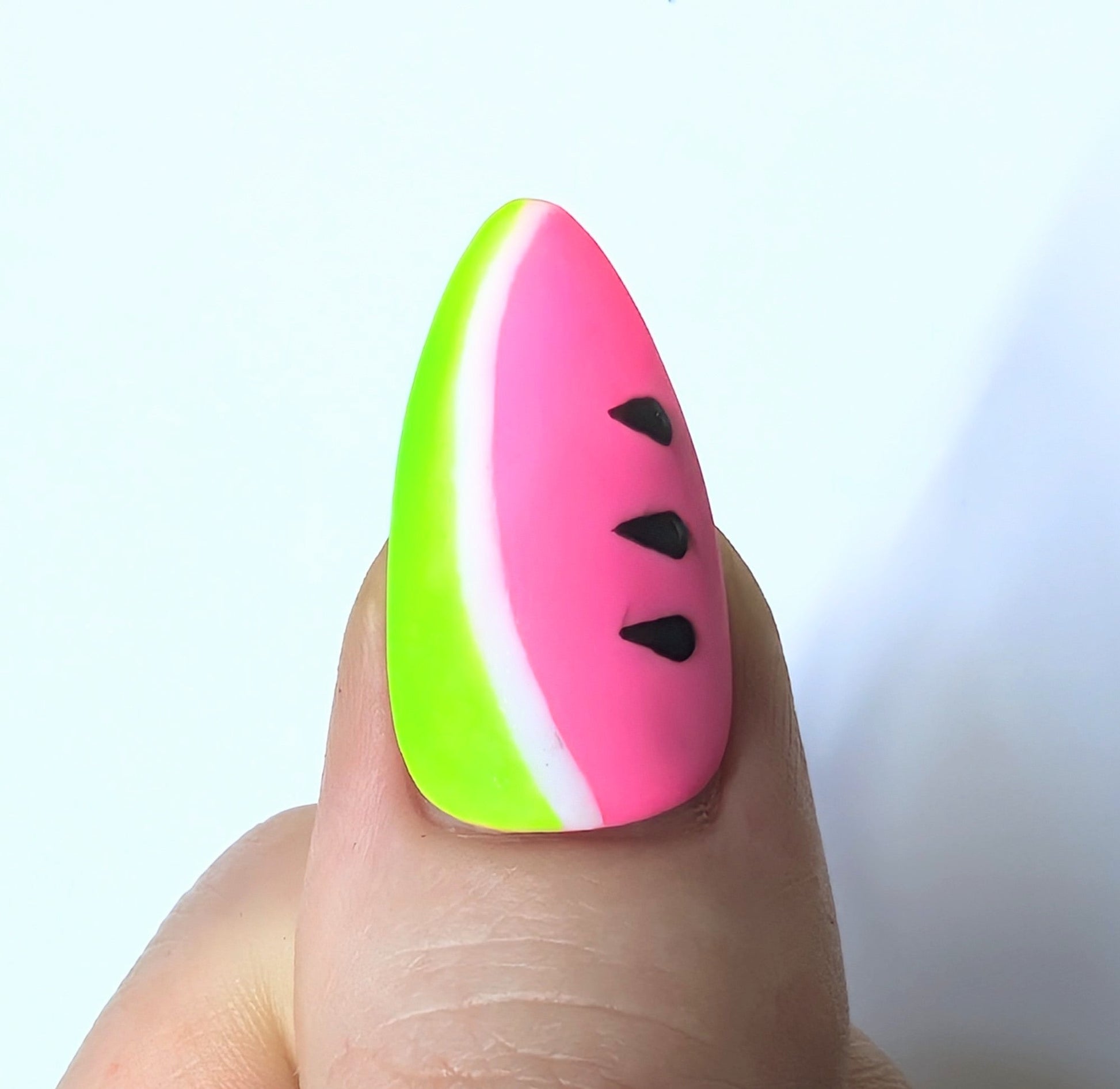 Matte Watermelon Pink Press On Nails - Luxury Summer Reusable Artificial Charity Nails UK - Nikki Nailed it