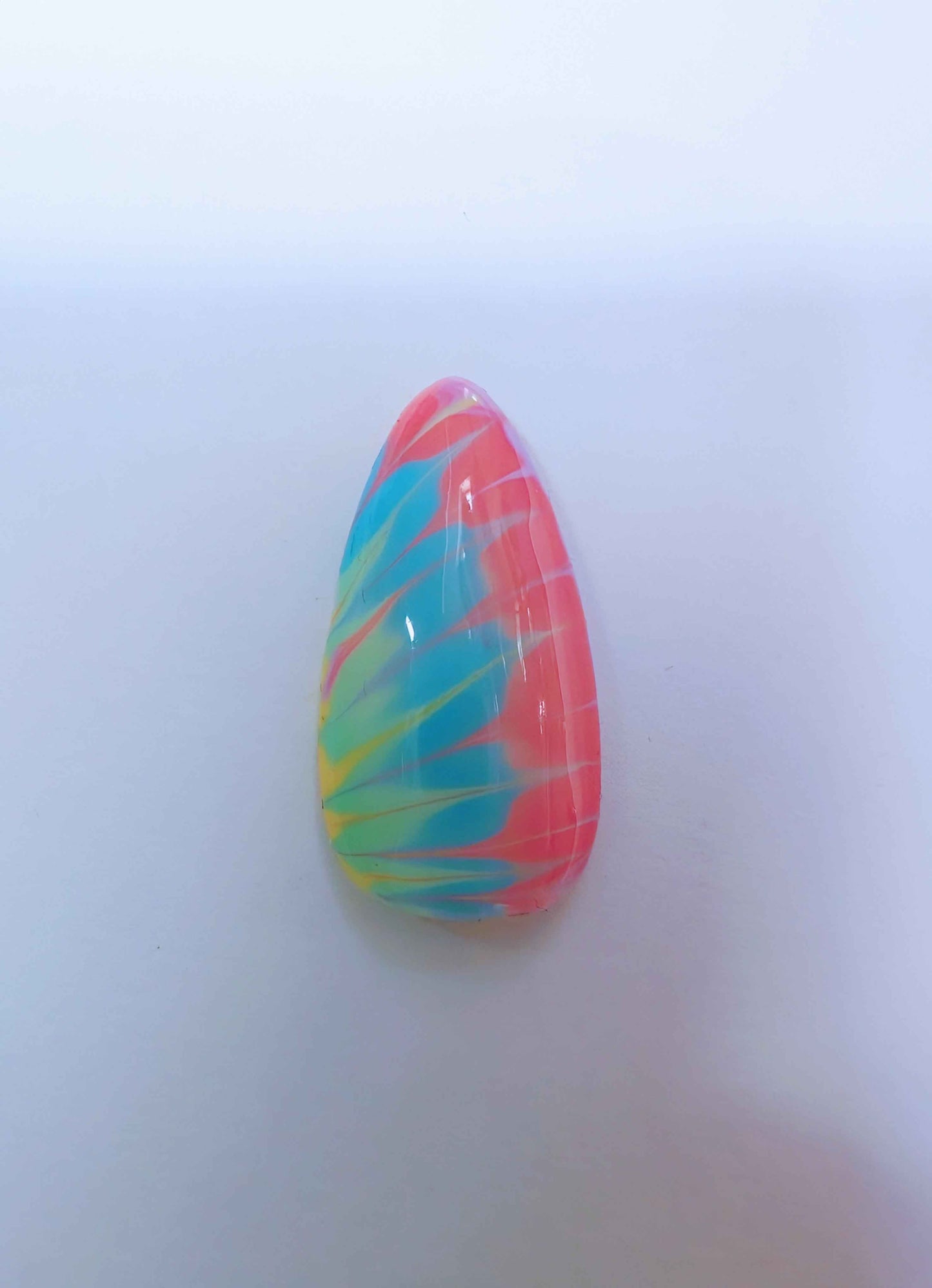 Pastel Tie Dye Press On Nails | Luxury Reusable 10pc Nail Set | Rainbow Artificial Nails UK - Nikki Nailed it