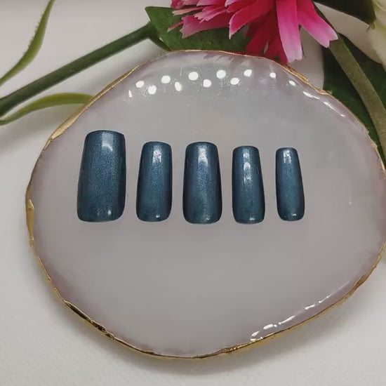 Custom Colour Simple Solid Colour Press On Nails UK | Luxury Nails | Press Ons | Artificial Nails | Reusable Nails | 10pc Nail Set