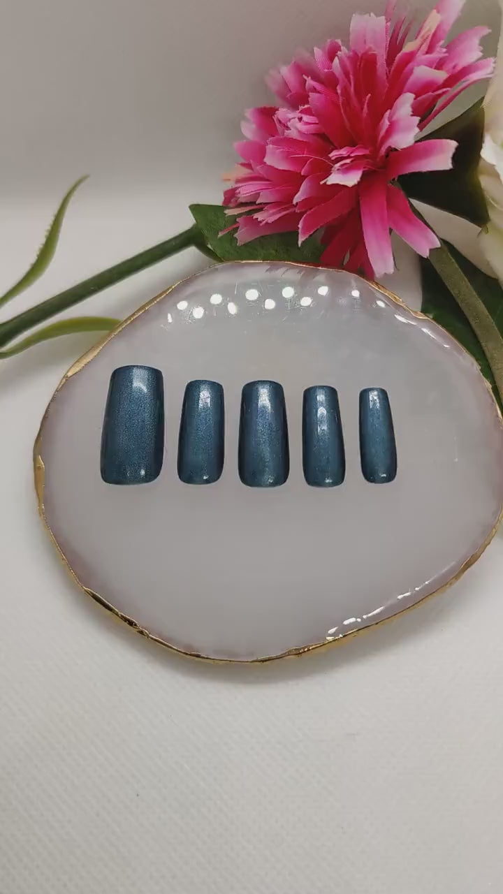 Custom Colour Simple Solid Colour Press On Nails UK | Luxury Nails | Press Ons | Artificial Nails | Reusable Nails | 10pc Nail Set