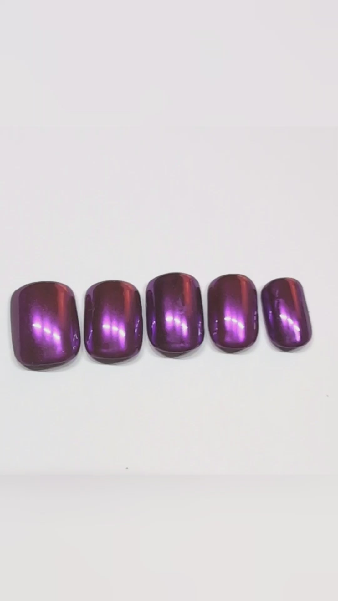 One Colour Chrome Nails | Chrome Custom Press On Nails UK | Reusable 10pc Nail Set