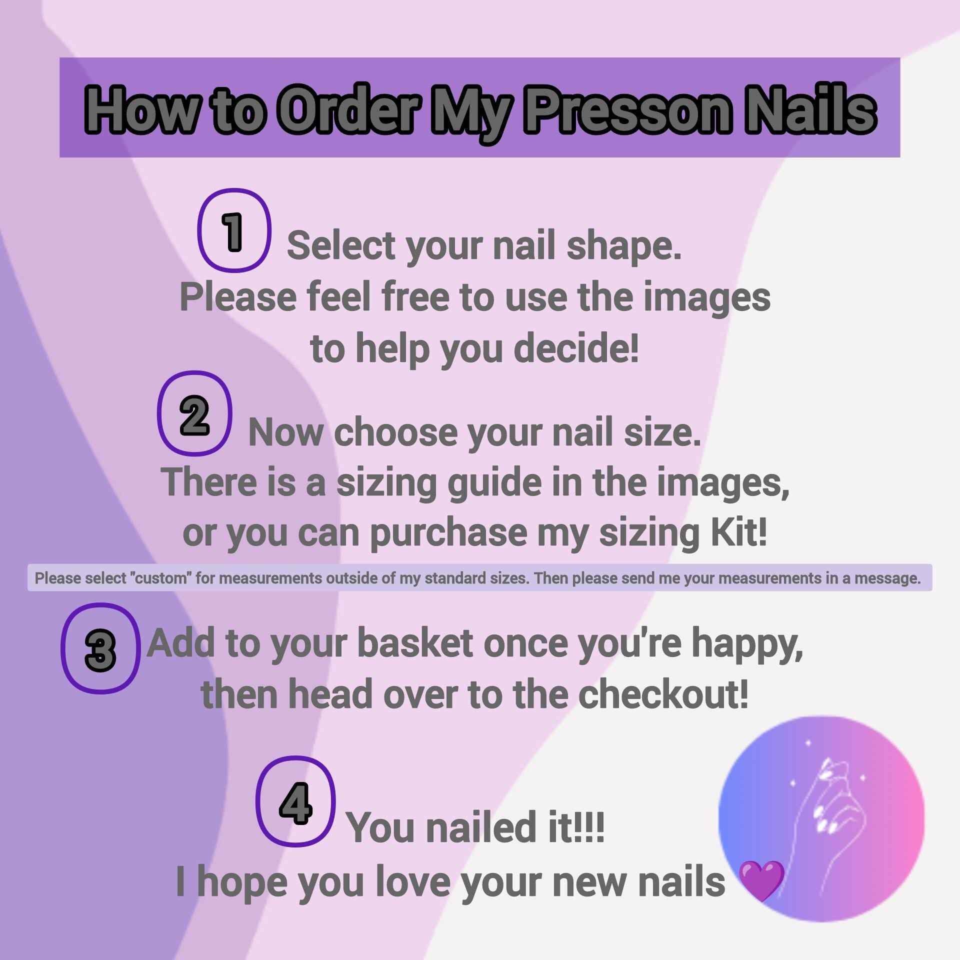 Purple Press On Nails | Luxury Reusable Artificial Nails | 10pc Nail Set | UK - Nikki Nailed it