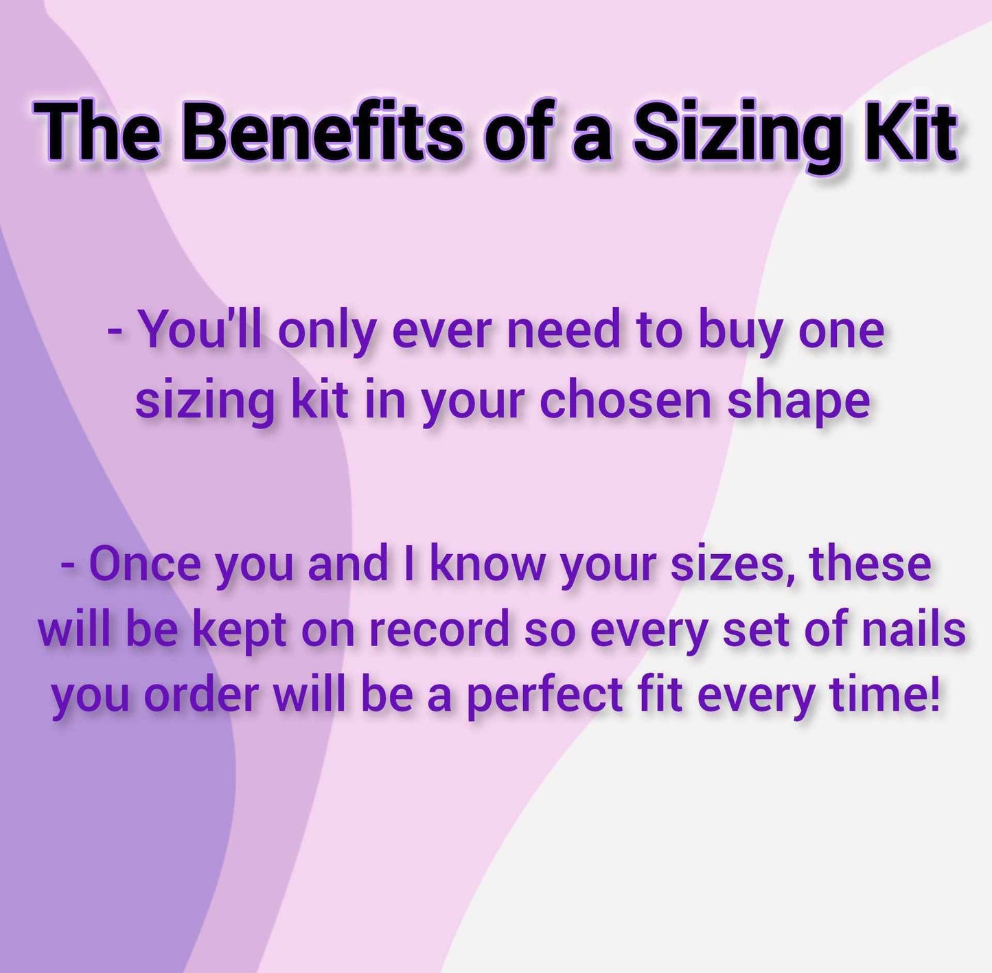 Sizing Kit for Press On Nails | Almond Square Stilletto Oval Coffin Shape | Short, Medium & Long Length | Luxury Press on Nails UK - Nikki Nailed it