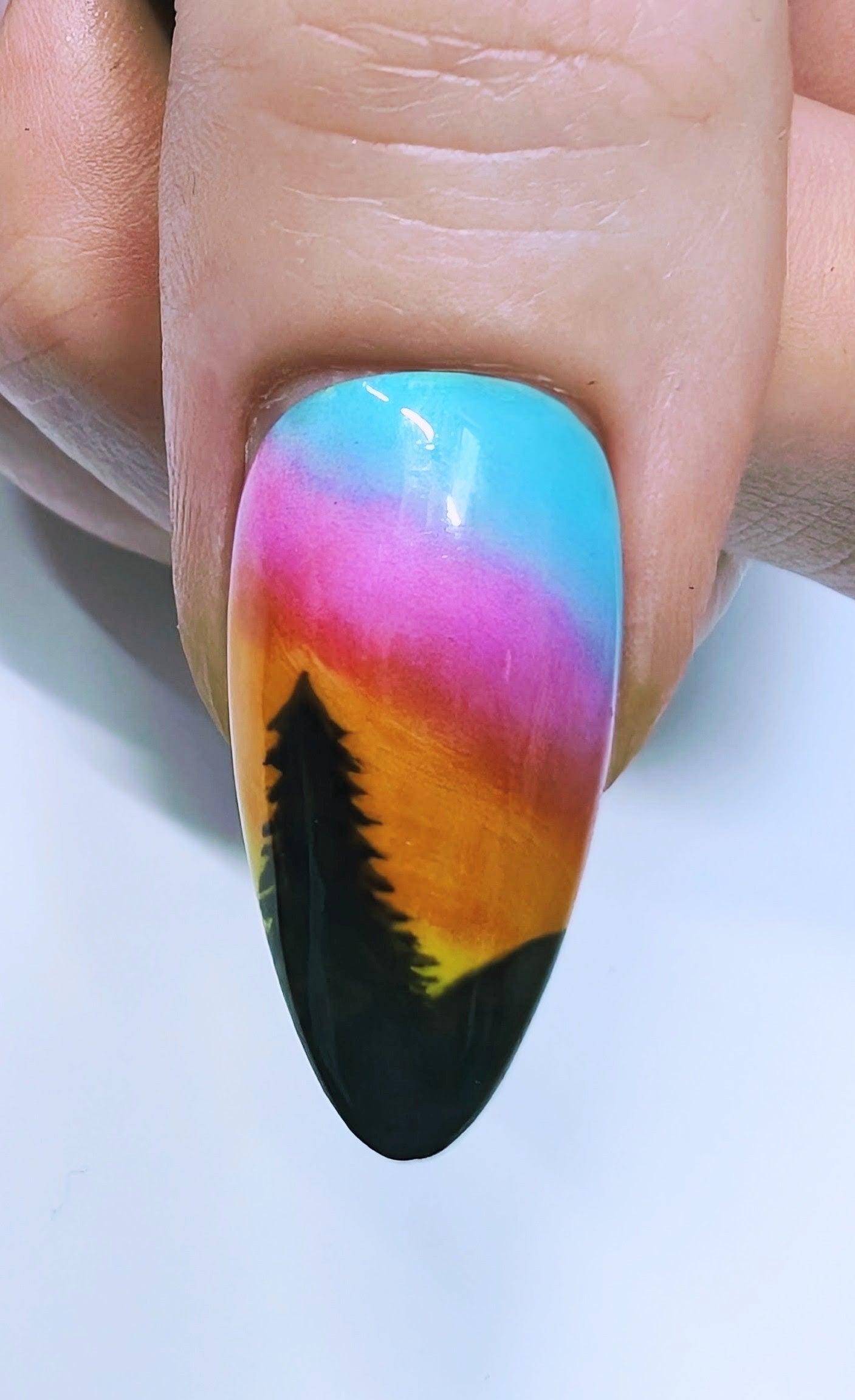 Winter Sunset Press On Nails | 10pc Luxury Reusable Artificial Nail Set | UK - Nikki Nailed it